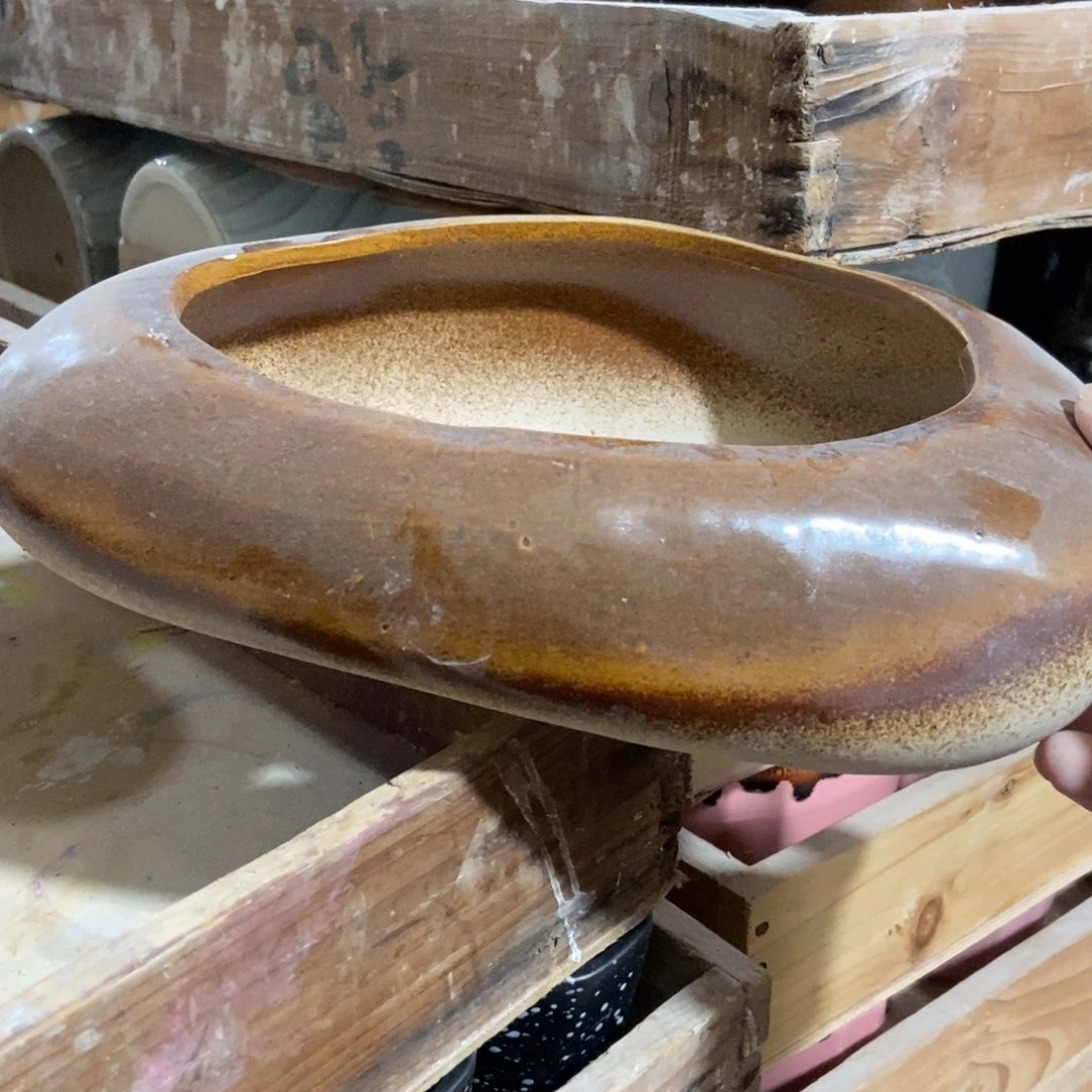 红陶高温陶瓷花盆