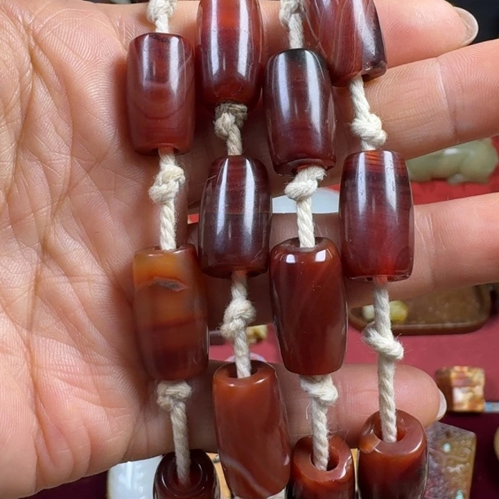 用***4手链未镶嵌和田玉（糖玉）