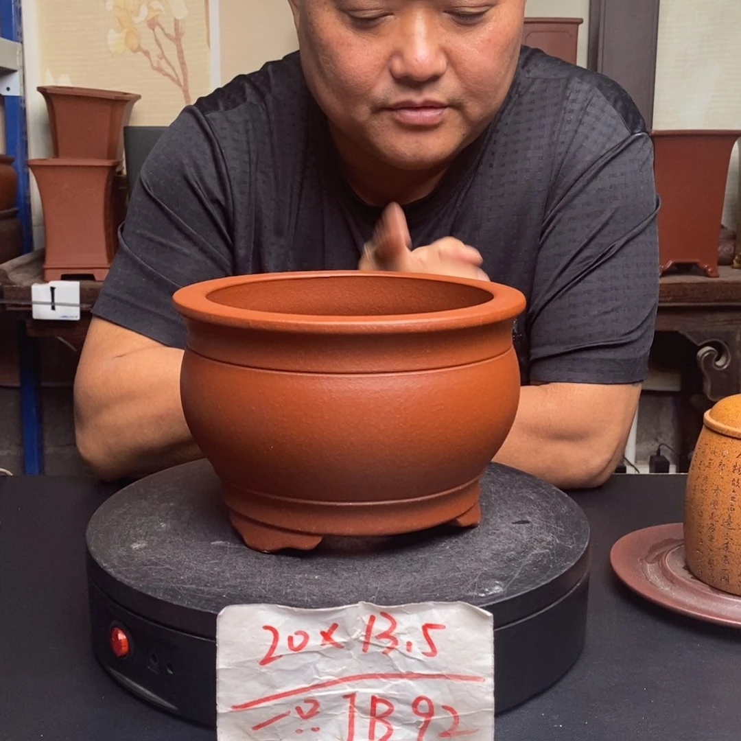 紫砂花盆货号一只JB92