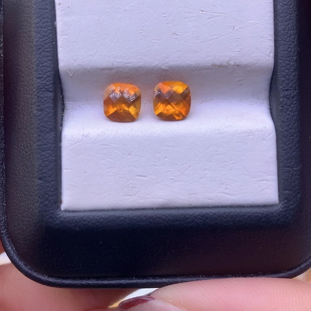 黄晶纯天然黄水晶裸石定制1.7c tx未镶嵌耀****器