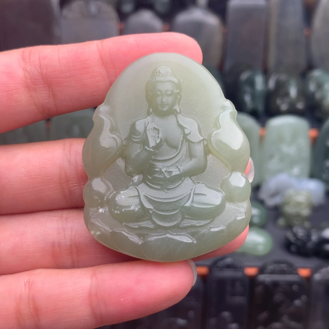 和田玉未镶嵌颈饰挂件27