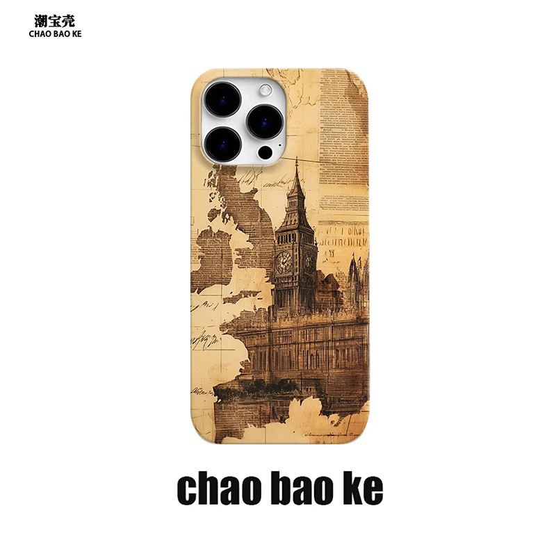 个性小众手机壳复古旧报适用苹果16pro手机壳华为/小米/vivo/oppo