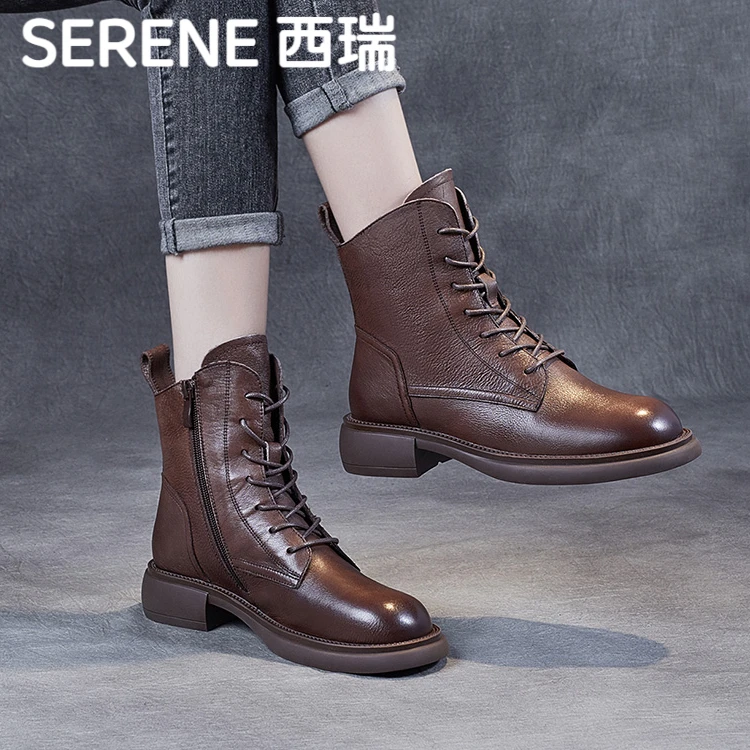 西瑞痞帅马丁靴冬季明星同款鞋女款厚底2025流行款女靴子女短靴