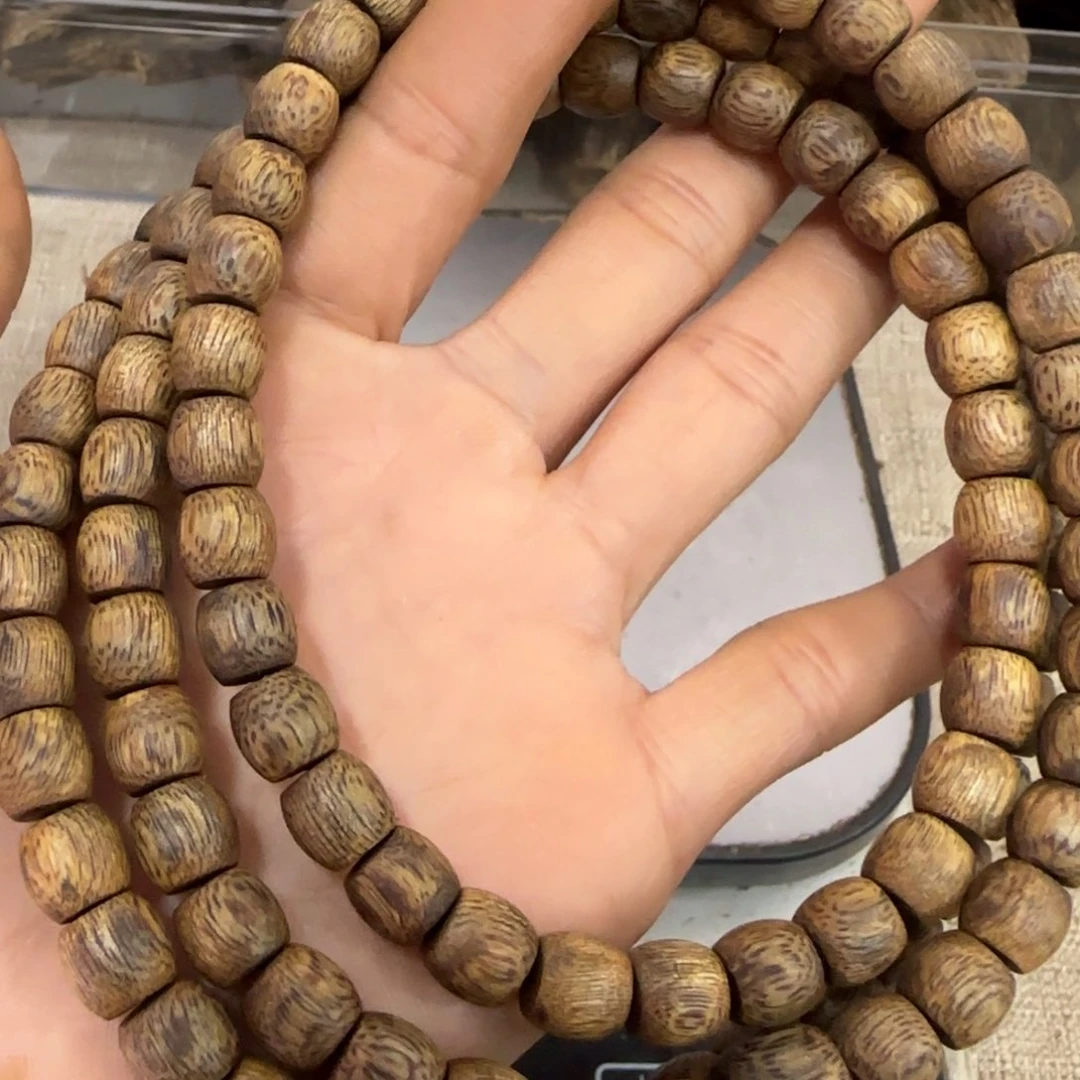 沉香木手串清***湾海南棋楠沉香沉水浮乌身手串35.9