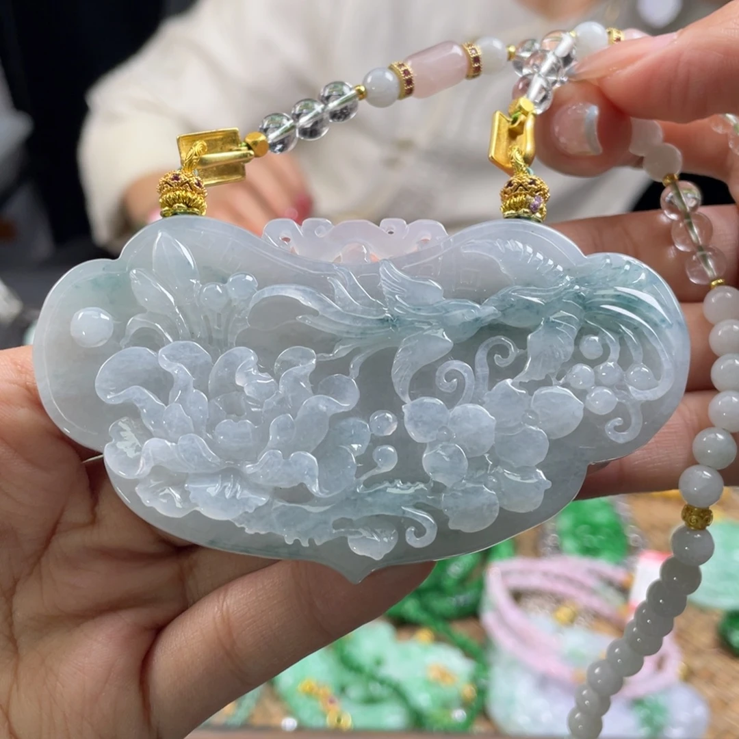 颈饰未镶嵌翡翠代编织