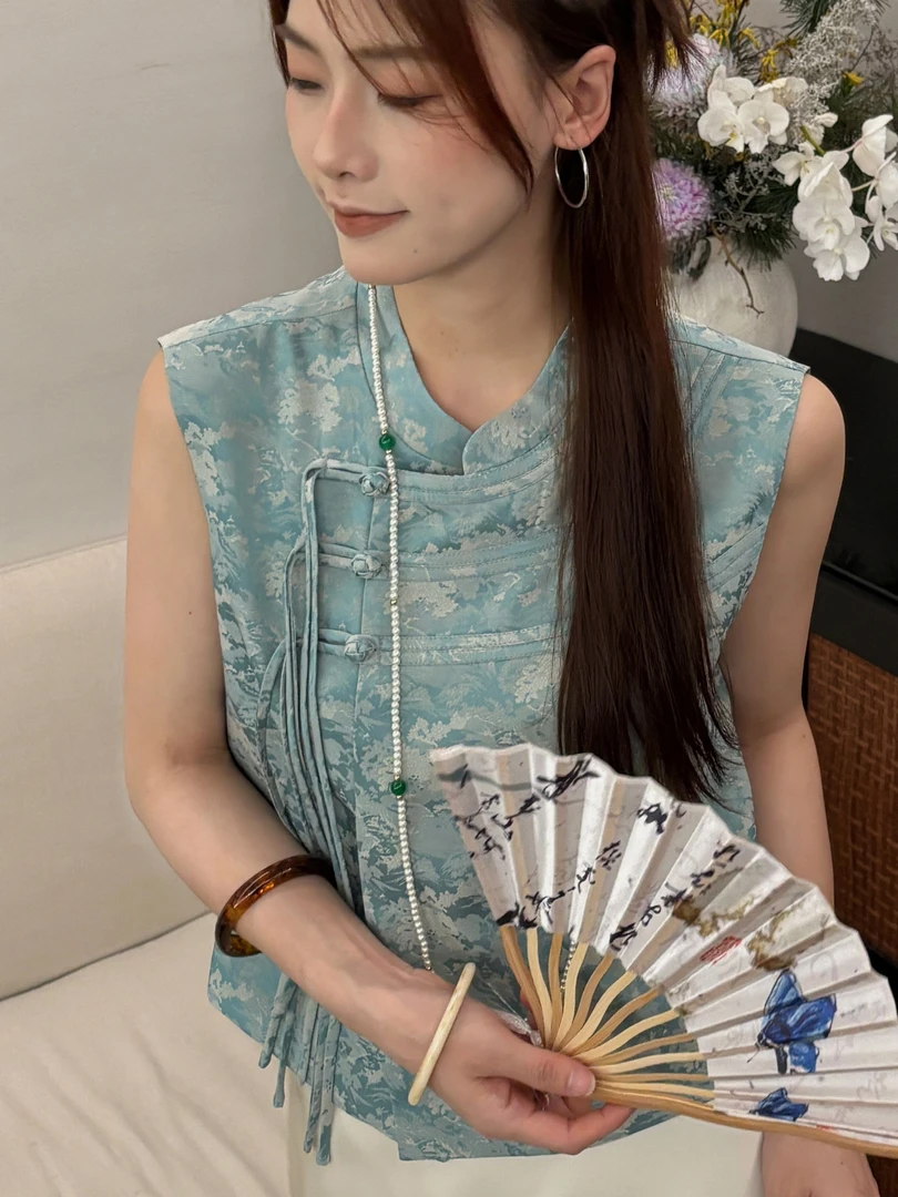 女人阁（衬衫8993）欧货新款国风减龄时尚洋气百搭衬衫