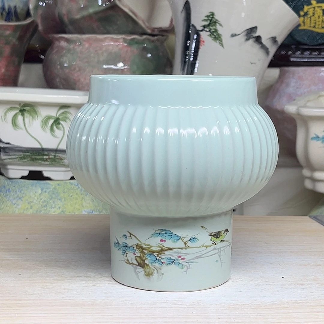 陶瓷绿植多肉微瑕花盆外口径：11*14