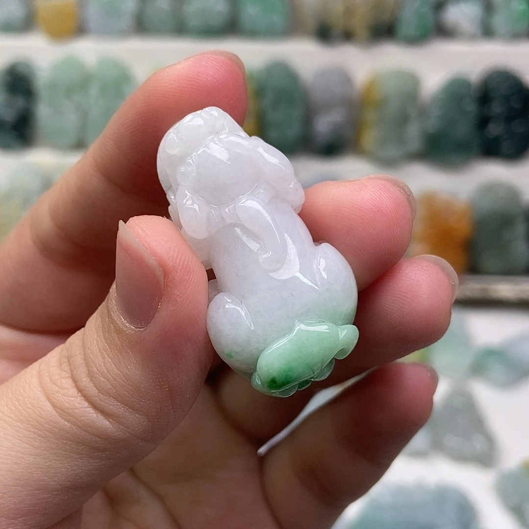 翡翠未镶嵌吊坠(赠链)