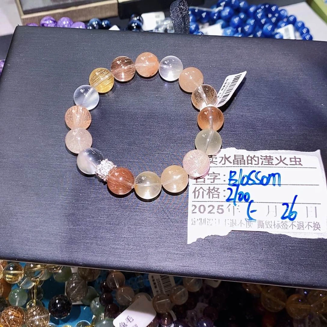 水晶手串未镶嵌B****?彩兔毛水晶