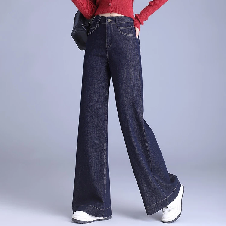 【娜娜专属】女高腰秋冬牛仔裤高腰直筒裤秋冬宽松时尚休闲裤