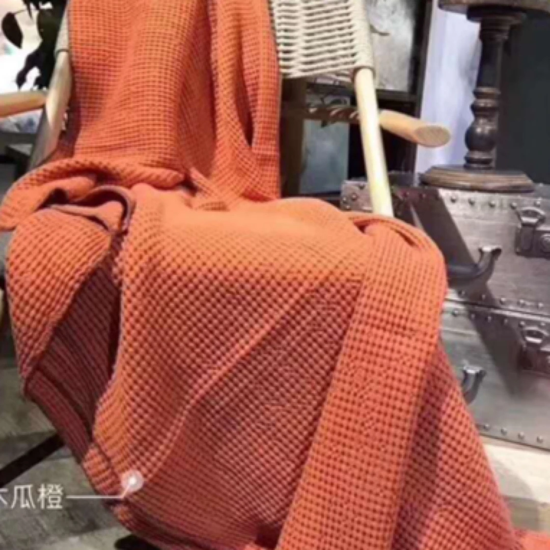 针织简约43134夏季毯子浴巾轻薄简约百搭床盖毛毯