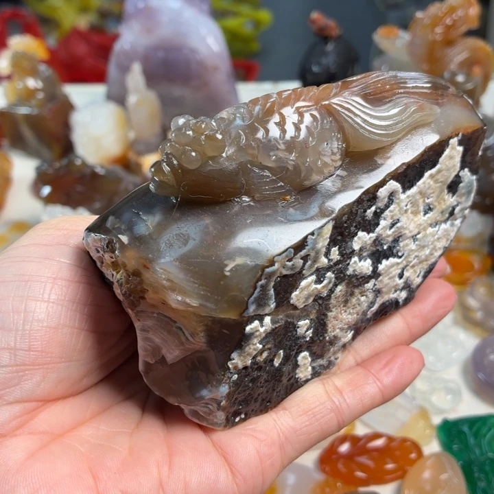 玛瑙/玉髓未镶嵌吊坠(不含链)