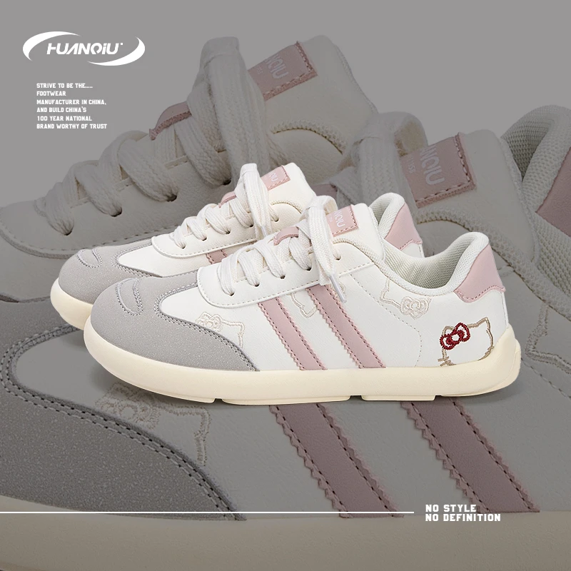 HUANQIU/环球百搭德训休闲板鞋女鞋2025夏季新款轻便低帮运动鞋女