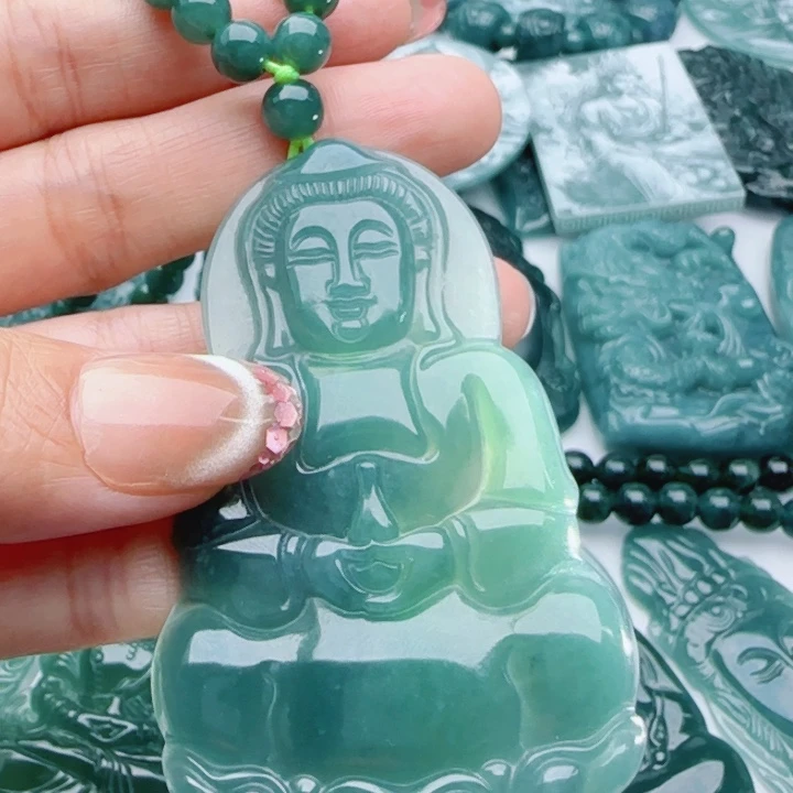 翡翠未镶嵌颈饰多样性发货天然A货翡翠