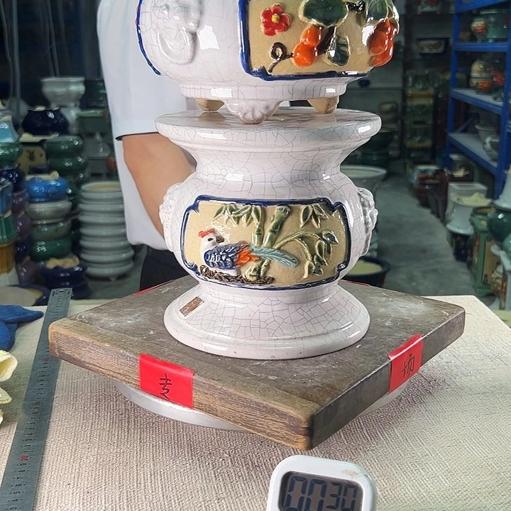 泳坤堂石湾盆栀***園陶瓷