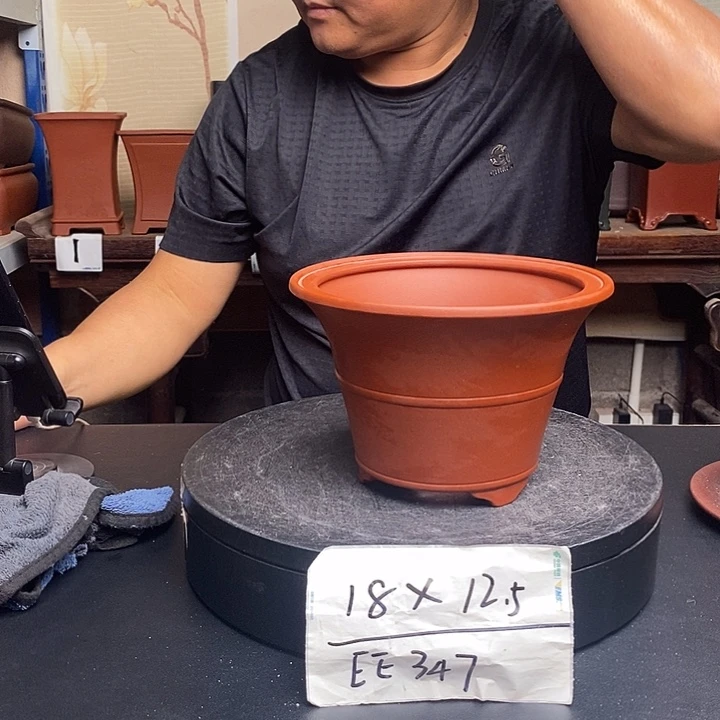 紫砂花盆货号一只EE347