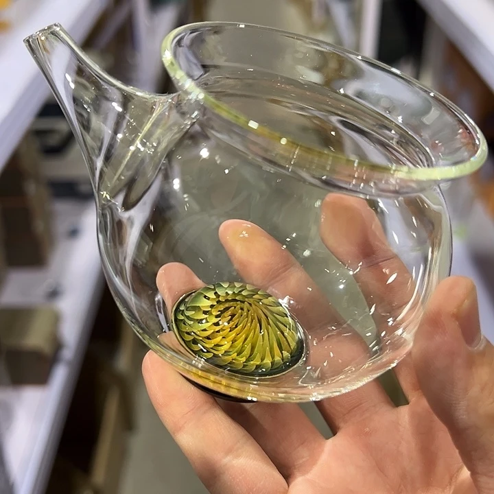玉见 春雀公道杯 绿凤尾