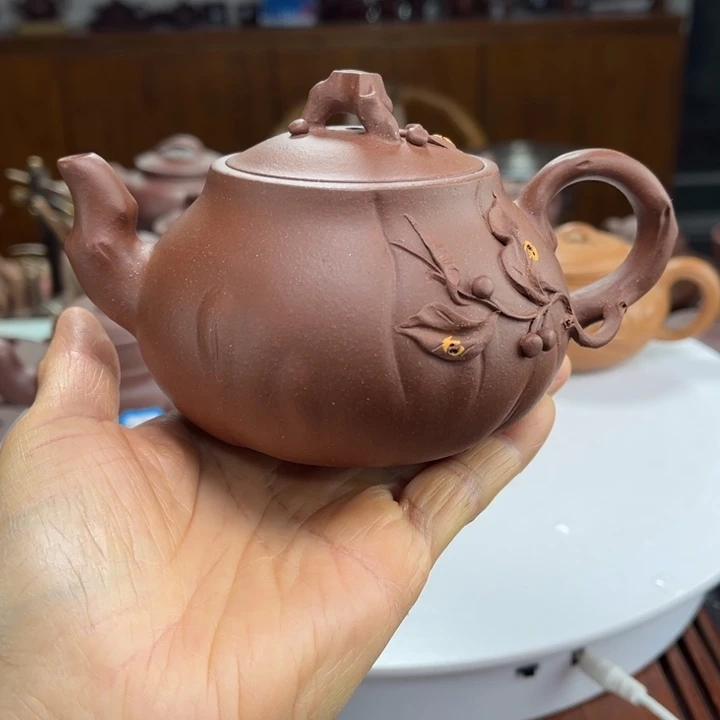 紫砂茶壶紫砂花茶
