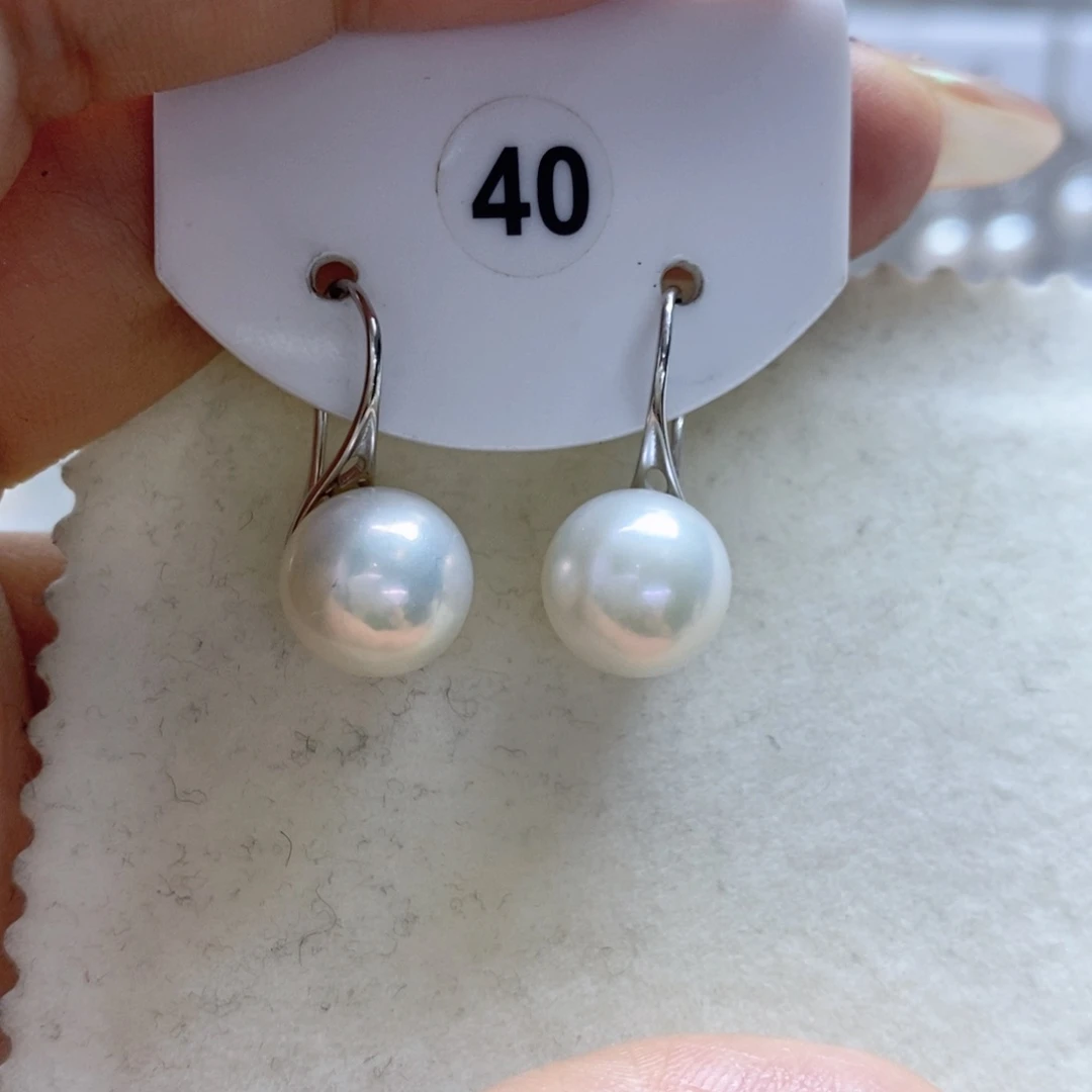 淡水珍珠耳饰银S925镶嵌