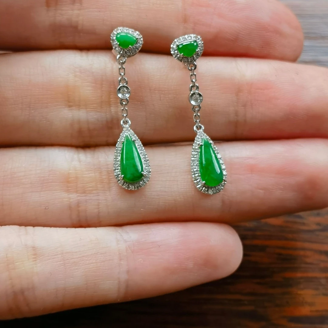 【宝妈珠宝精选】BM00085天然翡翠耳坠