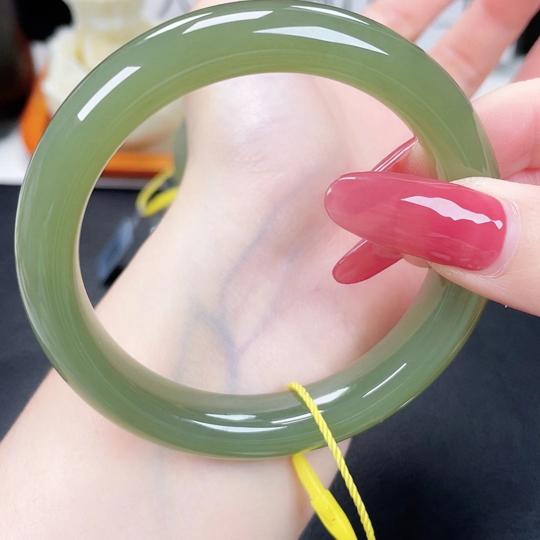 和田玉未镶嵌手镯5859