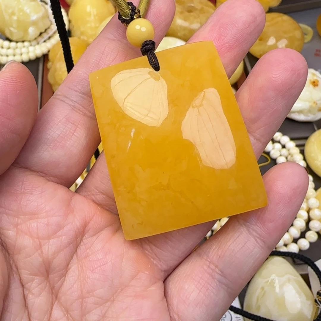 蜜蜡颈饰未镶嵌天然蜜蜡