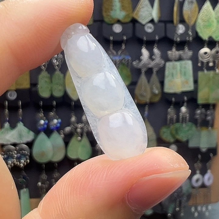 翡翠银S925镶嵌耳饰