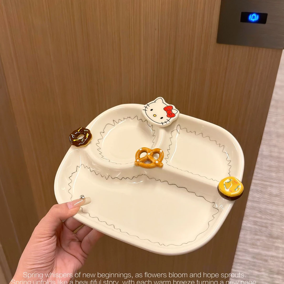 【星漫】kitty可爱陶瓷分餐盘