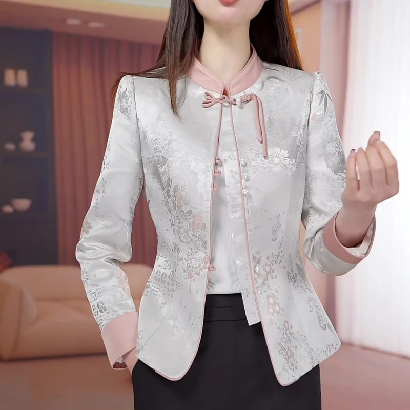 新中式时尚小香风修身短款外套女装2025春季新款洋气减龄显瘦上衣