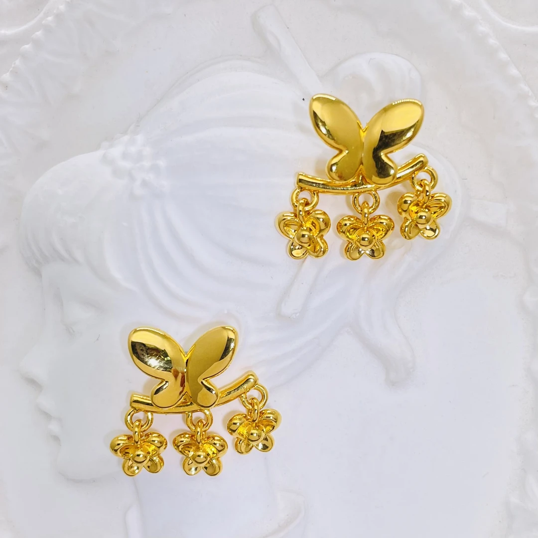 【618钜惠】微瑕特价足金999黄金耳饰3.24-2.76净金重