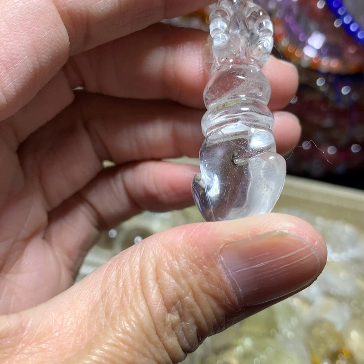 水晶金刚杵未镶嵌风**言吊坠