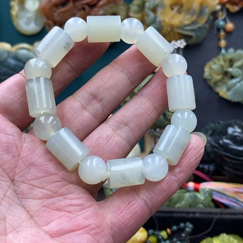 【闪购商品】蛇纹石玉未镶嵌手链