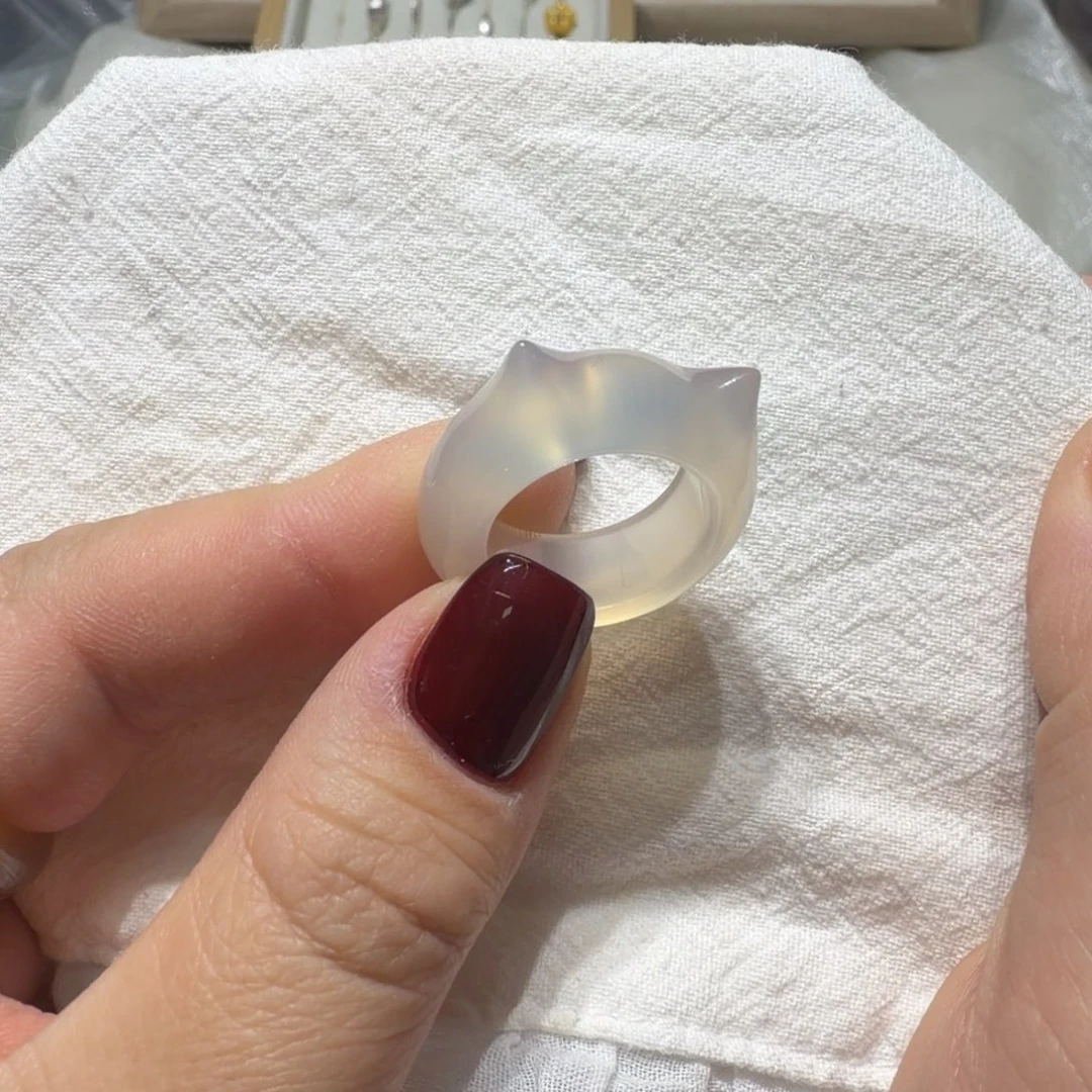 玛瑙/玉髓未镶嵌戒指港13/14/