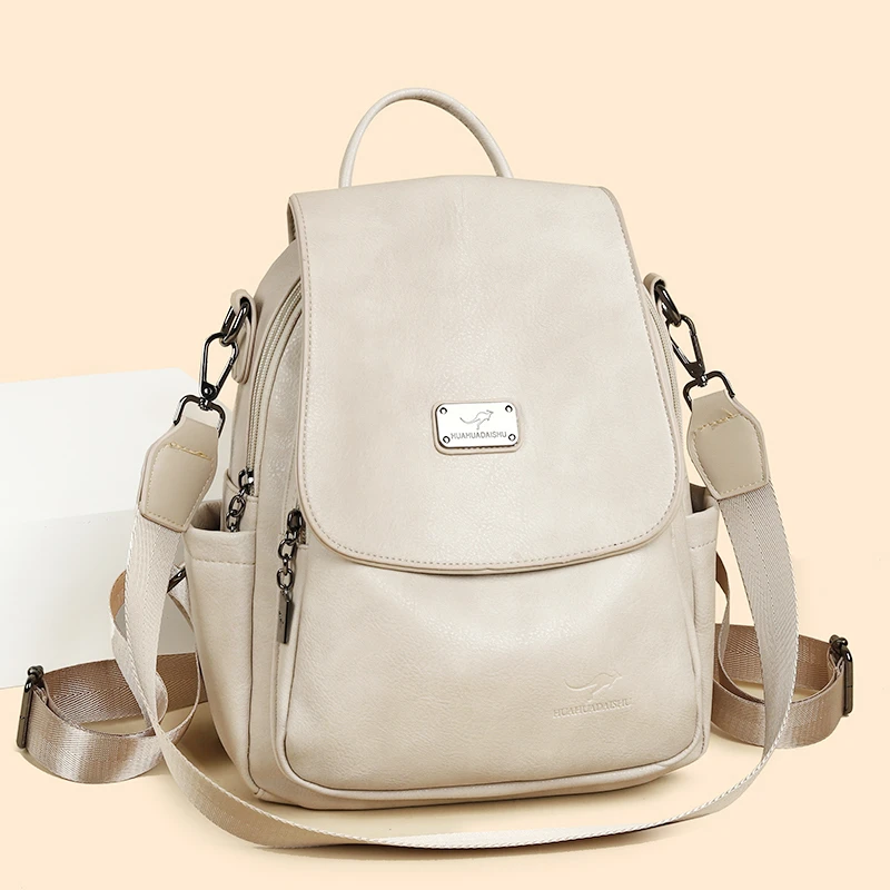 专柜正品女士轻便韩版双肩包大容量旅游出行百搭中年妈妈复古背包