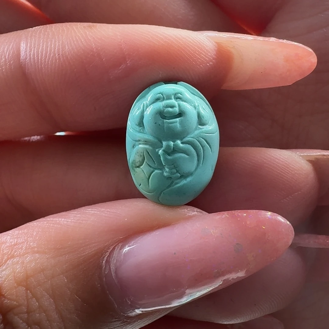 绿松石未镶嵌吊坠(不含链)弥勒