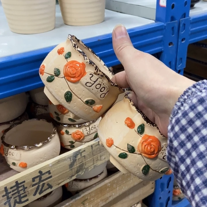 陶瓷花盆单场满9.9发10*7