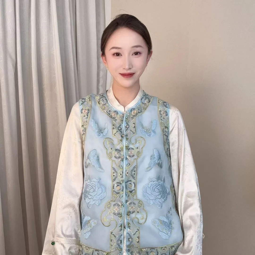 【蝴蝶】2025新款新中式国风刺绣马甲YW