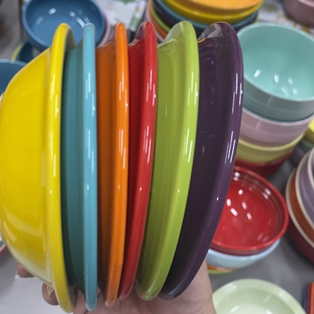 陶瓷彩虹色系小草帽