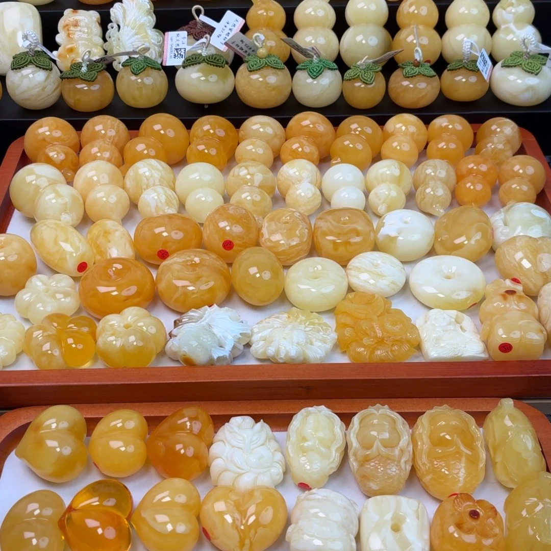 蜜蜡未镶嵌毛衣链蜜蜡