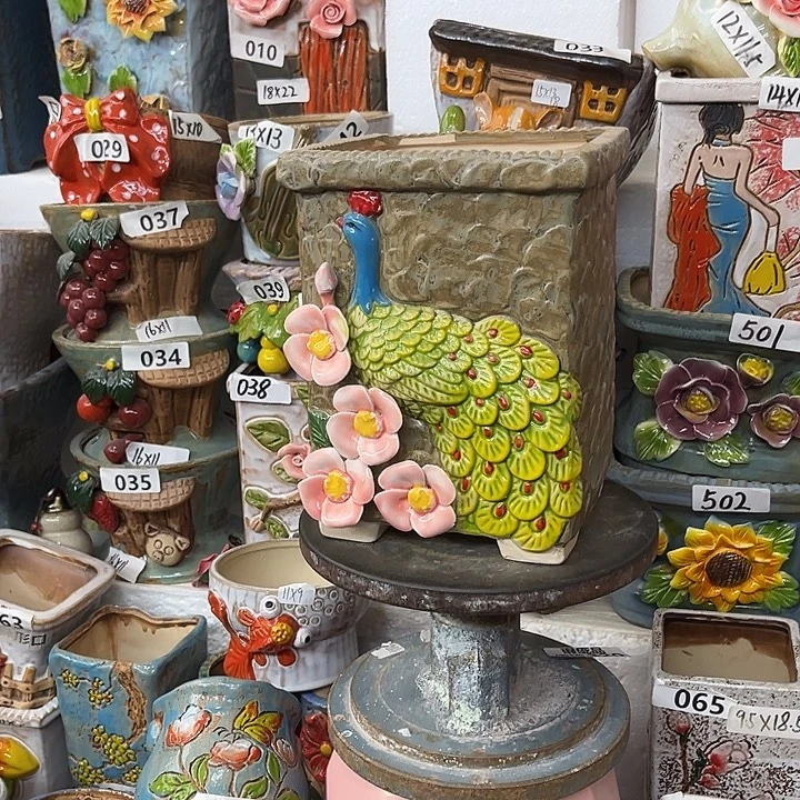 粗陶材质多肉花盆