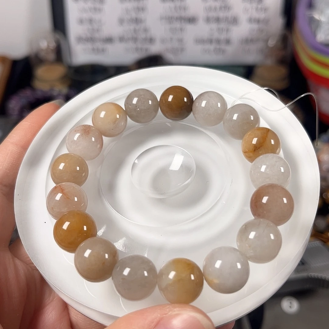 水晶手链未镶嵌糯体彩兔毛13 mm