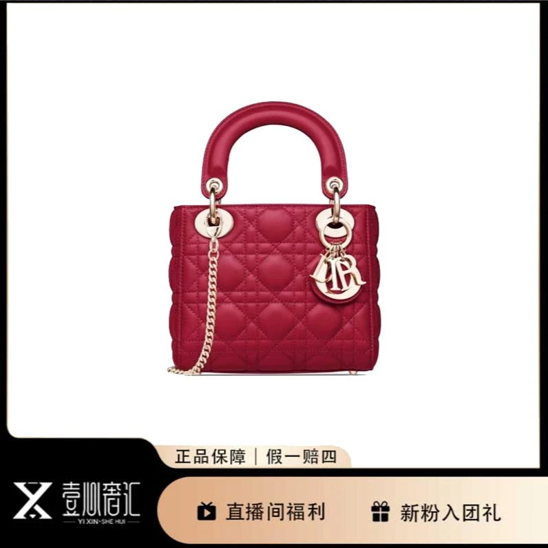 95新 DIOR/迪奥 戴妃三格手提链条包