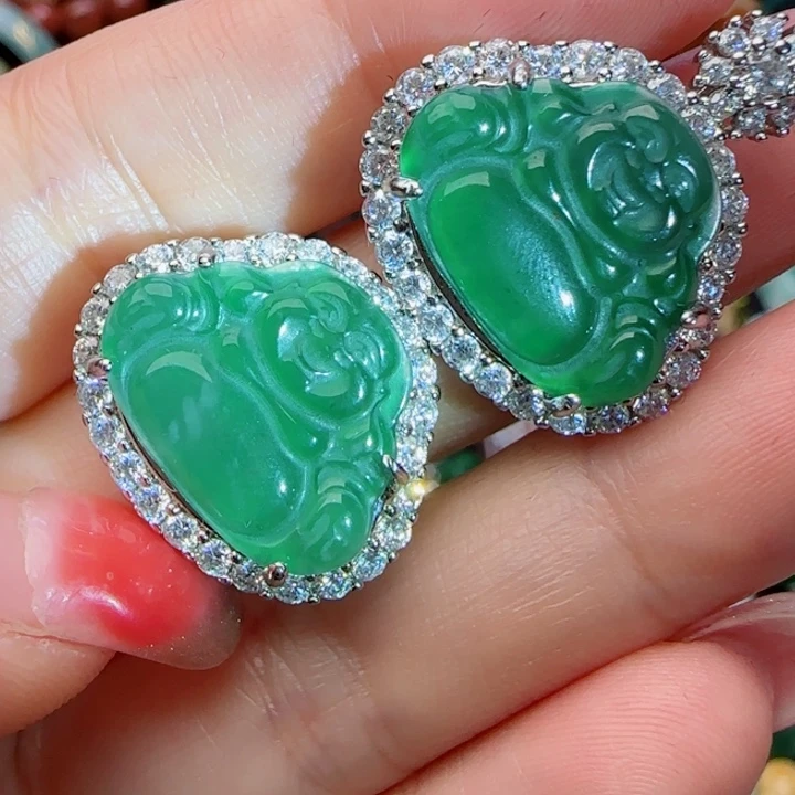 翡翠颈饰合金天然A货86