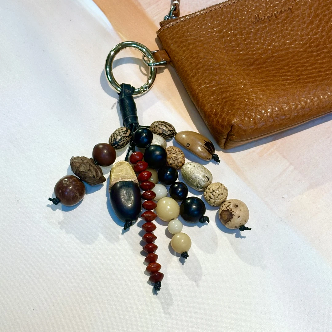 菩提种子挂件  种子串包挂手工编织钥匙扣