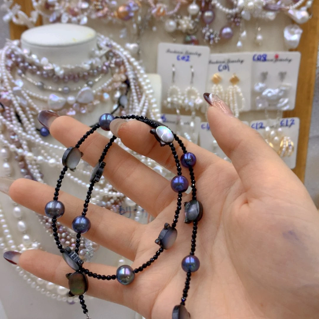 淡水珍珠耳饰银S925镶嵌P****J