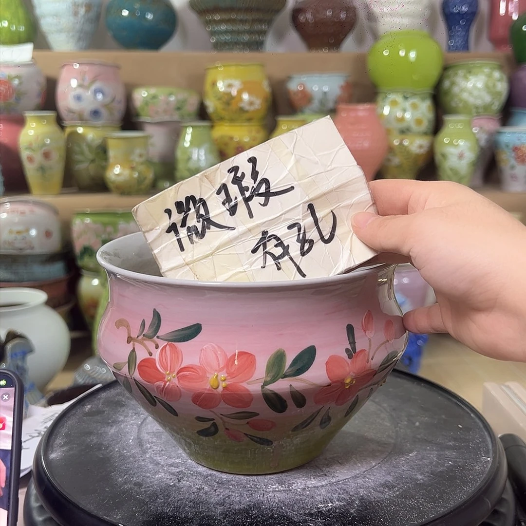 景德镇陶瓷花盆花器瑕222