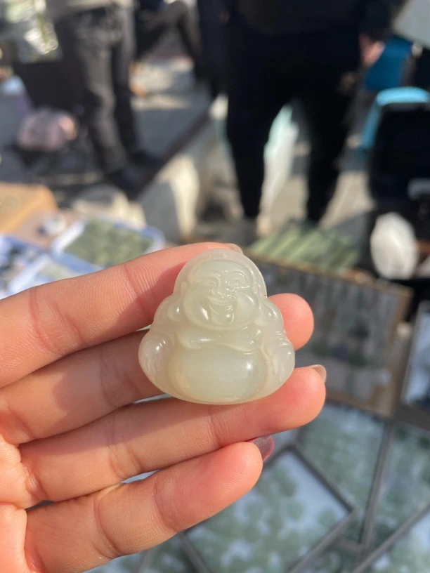 和田玉起猫吊坠佛公好料子30mm挂手工气质