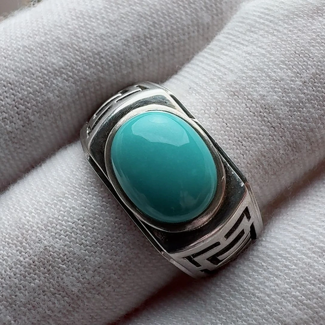 绿松石珠宝奇石银S925镶嵌