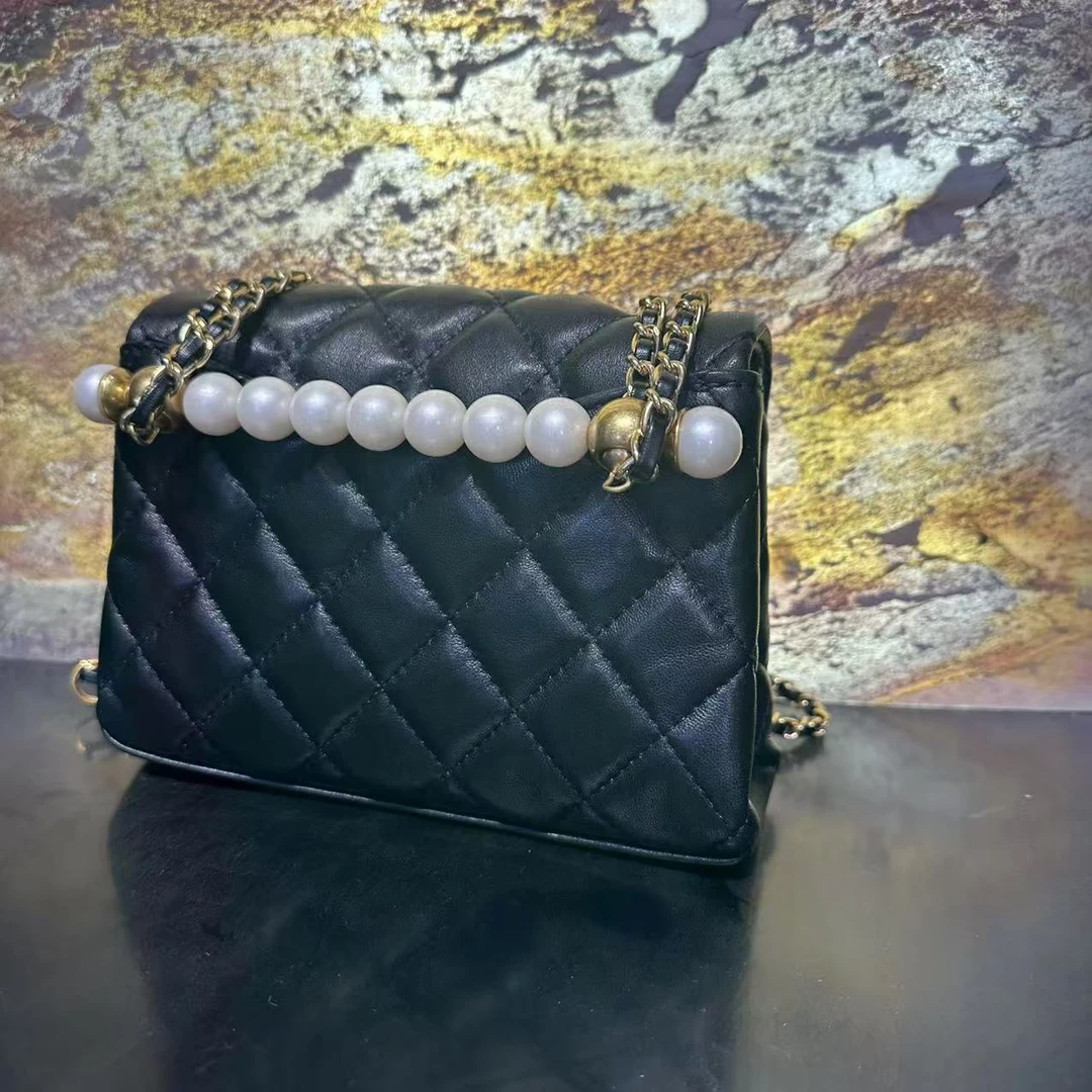 HIRMRIS手工真皮包551137-黑-横珠香