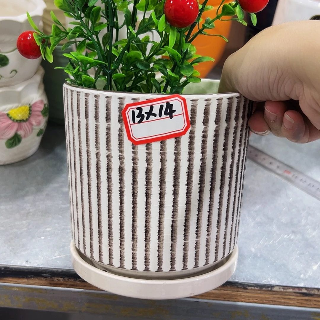 外贸尾单陶瓷花盆凑10米包邮